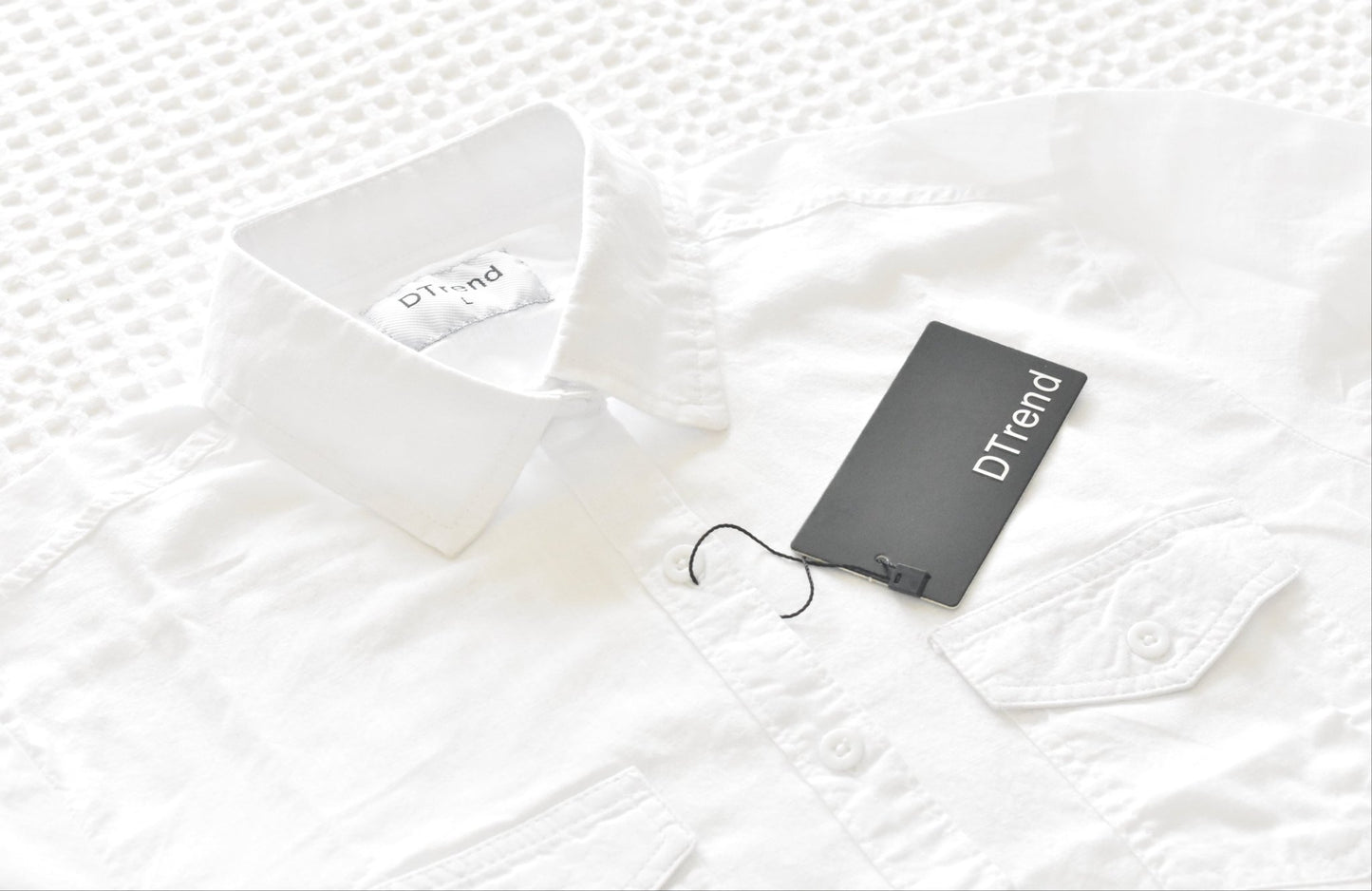 DTrend 3/4 Sleeve Classic - Double Pocket White Button - DTrend